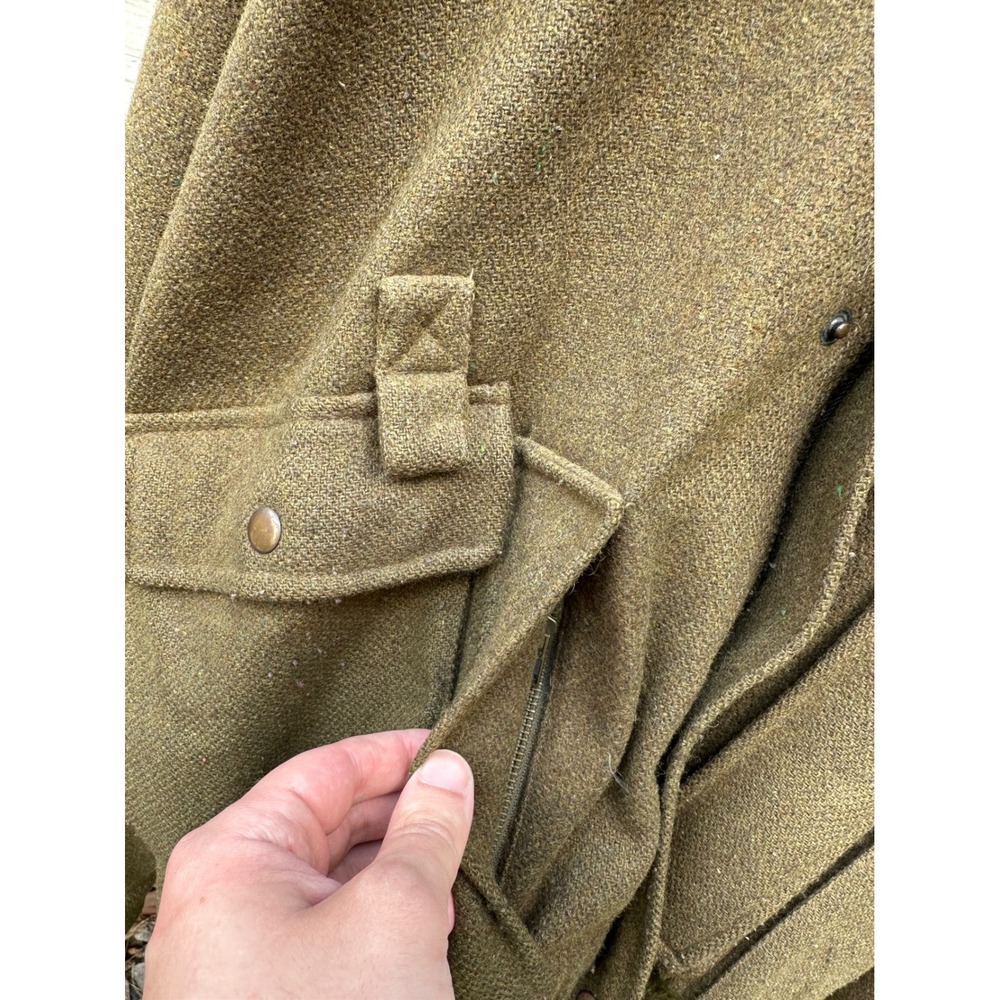 Polo Ralph Lauren Wool Hooded Wading Jacket Olive Green Mens XL Fly fishing - Picture 4 of 5